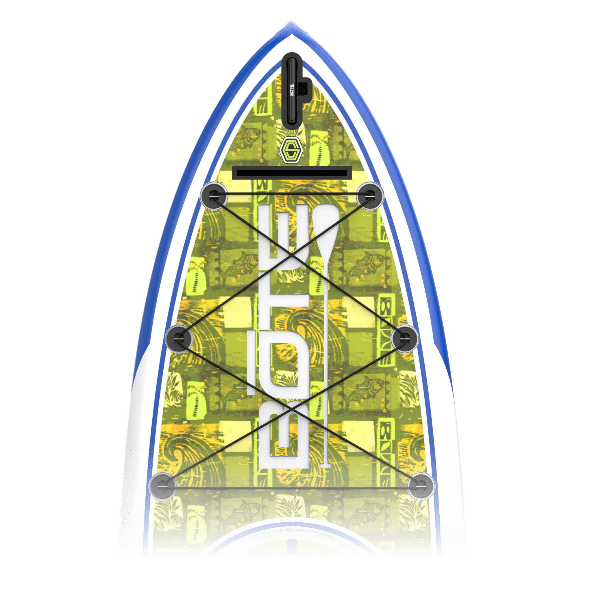 Zoomed in view of the nose area of the HD 10′6″ Native Nalu Paddle Board