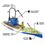 Front angled view of the HD 10′6″ Native Nalu Paddle Board with feature callouts
