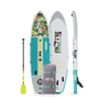 Top, Side, and Bottom image of the 10'6" Breeze Aero Native Cuda inflatable paddle board