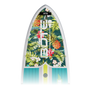 Zoomed in view of the 10'6" Breeze Aero Native Cuda inflatable paddle board