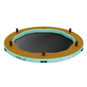 Top view of the Side view of the Inflatable Hangout Water Hammock 10 Classic with drinkware