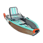 Front angle view of the Deus Aero inflatable kayak in Classic Cypress. 