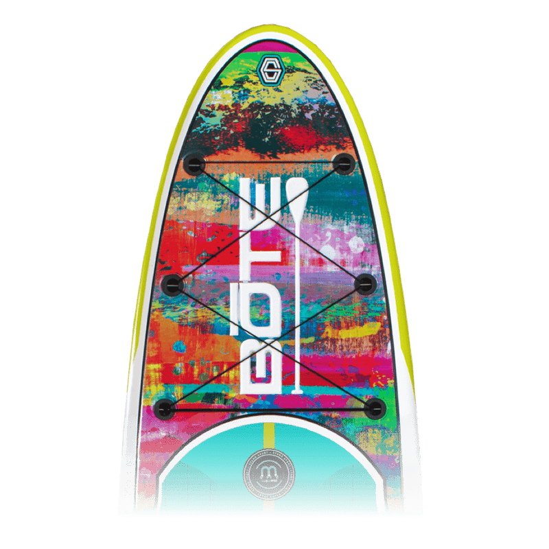Zoomed in top view of the Breeze 11′6″ Native Spectrum Paddle Board