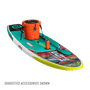 Front view of the Breeze 11′6″ Native Spectrum Paddle Board Package