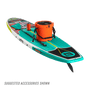 Rear view of the Breeze 11′6″ Native Spectrum Paddle Board Package