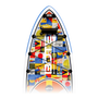 Zoomed in view of the nose area of the HD Aero 11′6″ Fischer Topwater Inflatable Paddle Board
