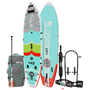 Top and bottom angled view of the HD Aero 11′6″ Full Trax Lime Inflatable Paddle Board Package