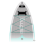 Zoomed in top view of the nose area of the HD Aero 11′6″ Full Trax Lime Inflatable Paddle Board