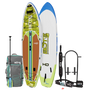 Top and bottom angled view of the HD Aero 11′6″ Native Nalu Inflatable Paddle Board Package