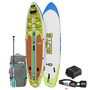 Top and bottom angled view of the HD Aero 11′6″ Native Nalu Inflatable Paddle Board Package