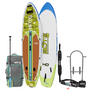 Top and bottom angled view of the HD Aero 11′6″ Native Nalu Inflatable Paddle Board Package