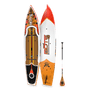 Top and bottom angled view of the Rackham 12′ Fischer Cutthroat Paddle Board