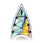 Zoomed in nose view of the Rackham 12′ Native Fusion Paddle Board