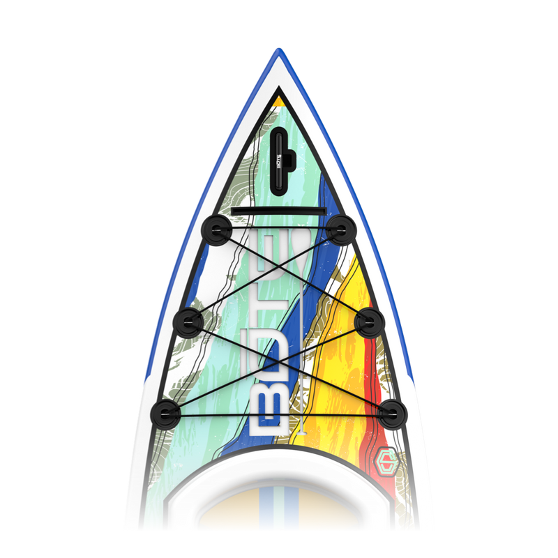 Zoomed in nose view of the Rackham 12′ Native Fusion Paddle Board