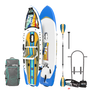Top and bottom angled view of the Rackham Aero 12′4″ Native Fusion Apex Inflatable Paddle Board Package