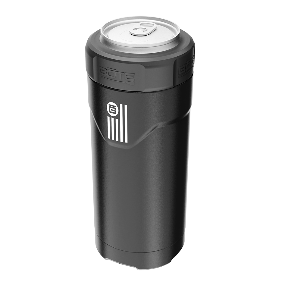 A detailed image of the BOTE Nation MAGNEChill Can Cooler Slim, showing its design and key features.