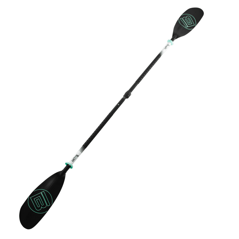 Angled view of the 5-pc kayak paddle