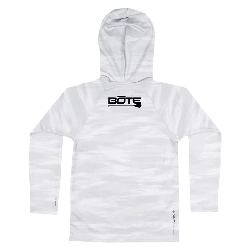 Back view the Kids Explorer Tech Hoody Ice Camo