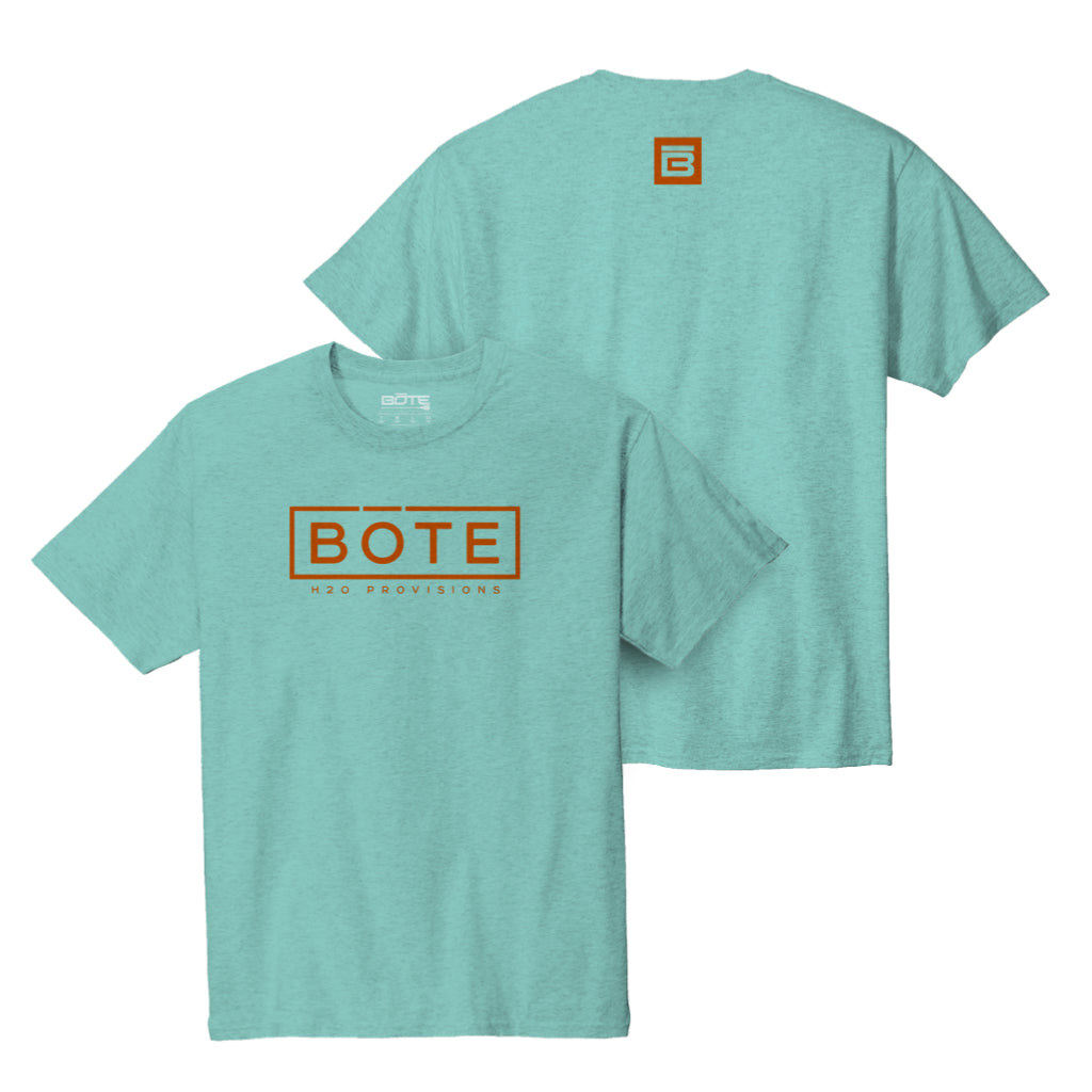 Front and back image of the Mens Box Logo Tee Shirt