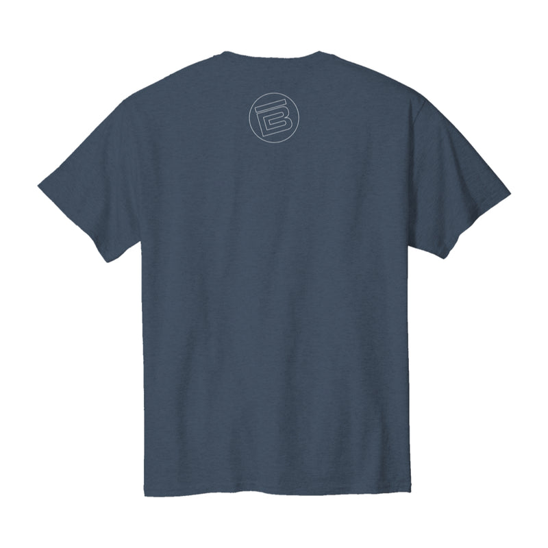 Back view the Men's Logo Navy Tee Shirt