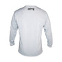 Back view the Men's Low Pro Tech Long Sleeve Alloy Heathered