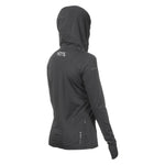 Back view the Women's Breeze Tech Hoody Charcoal Heathered