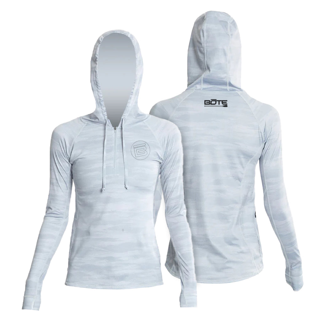 Front and back image of the Women's Flight Tech Hoody Ice Camo