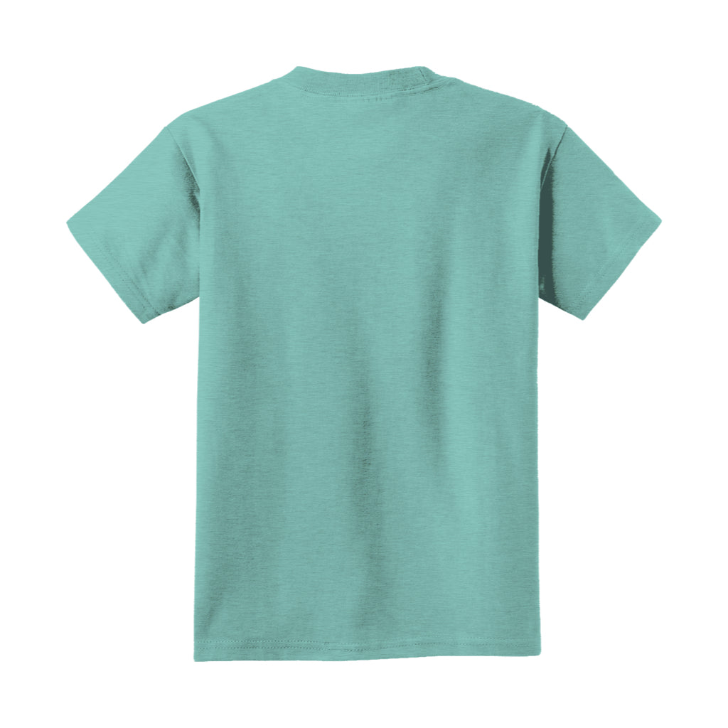Back view the Youth Logo Tee Shirt Sea Foam