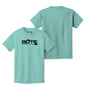 Front and back image of the Youth Logo Tee Shirt Sea Foam