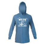 Front view of the Youth Low Pro Tech Hoody BOTE Peace Bahama Heathered