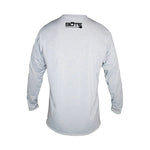 Back view the Youth Low Pro Tech Long Sleeve Alloy Heathered