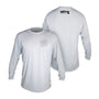 Front and back image of the Youth Low Pro Tech Long Sleeve Alloy Heathered