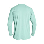Back view the Youth Low Pro Tech Long Sleeve BOTE Logo Seafoam Heathered