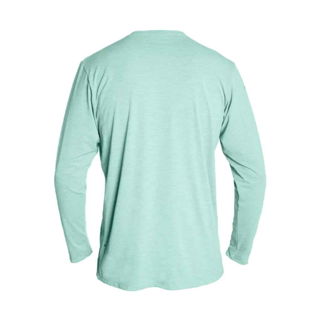 Back view the Youth Low Pro Tech Long Sleeve BOTE Logo Seafoam Heathered