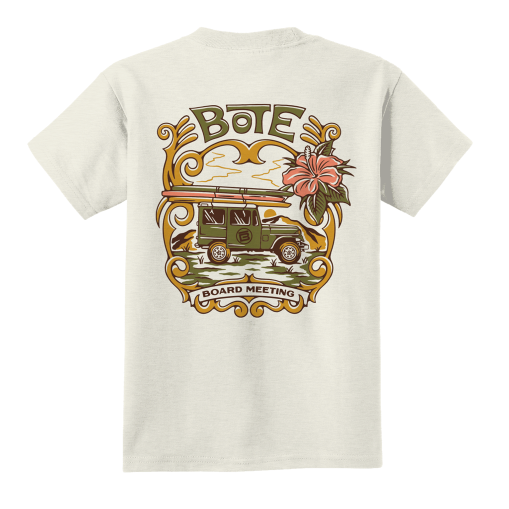 Rear view of the BOTE Board Meeting Tee shirt