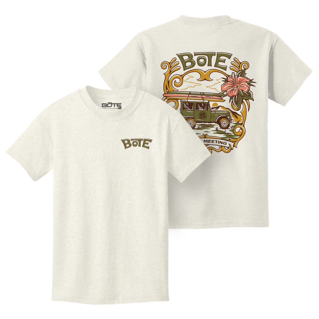 Front and rear view of the BOTE Board Meeting Tee