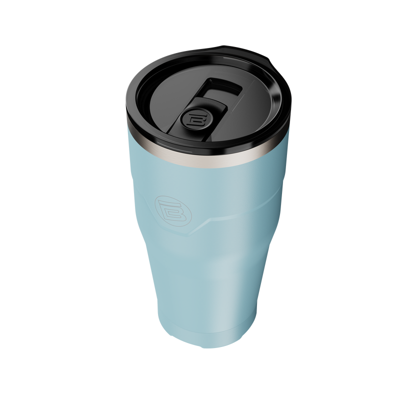 A detailed image of the MAGNETumbler 32oz with Lid Steel Blue, showing its design and key features.