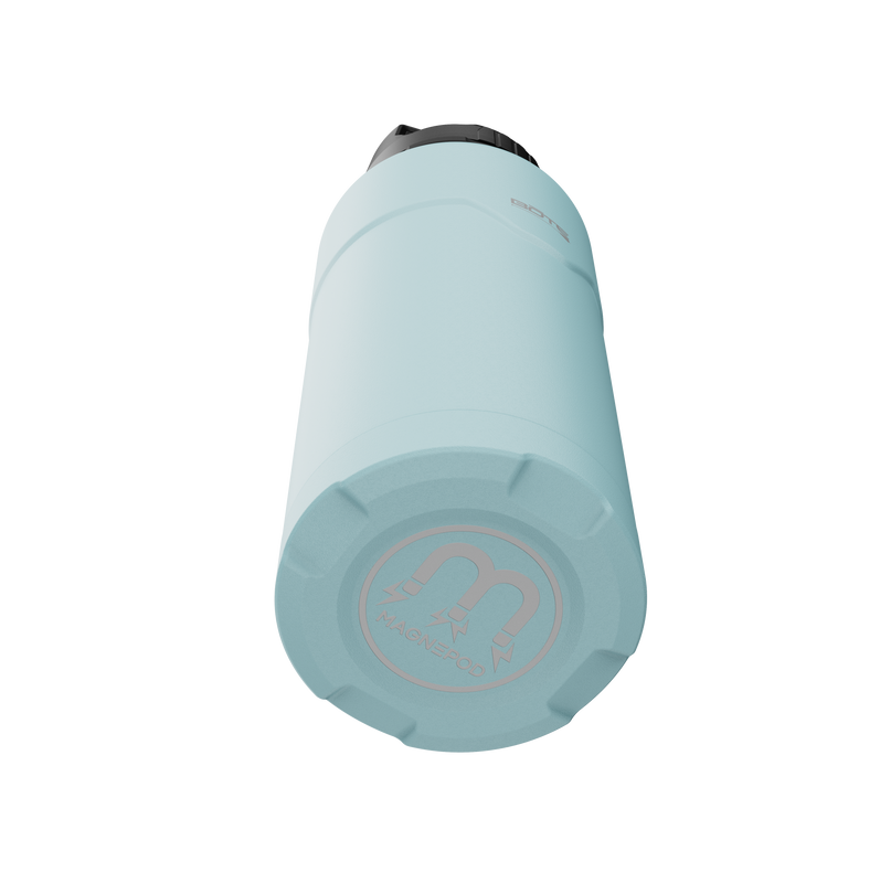 A bottom view of the MAGNEBottle 36oz with Cap Steel Blue, showing the base structure and any stability or anti-slip features.