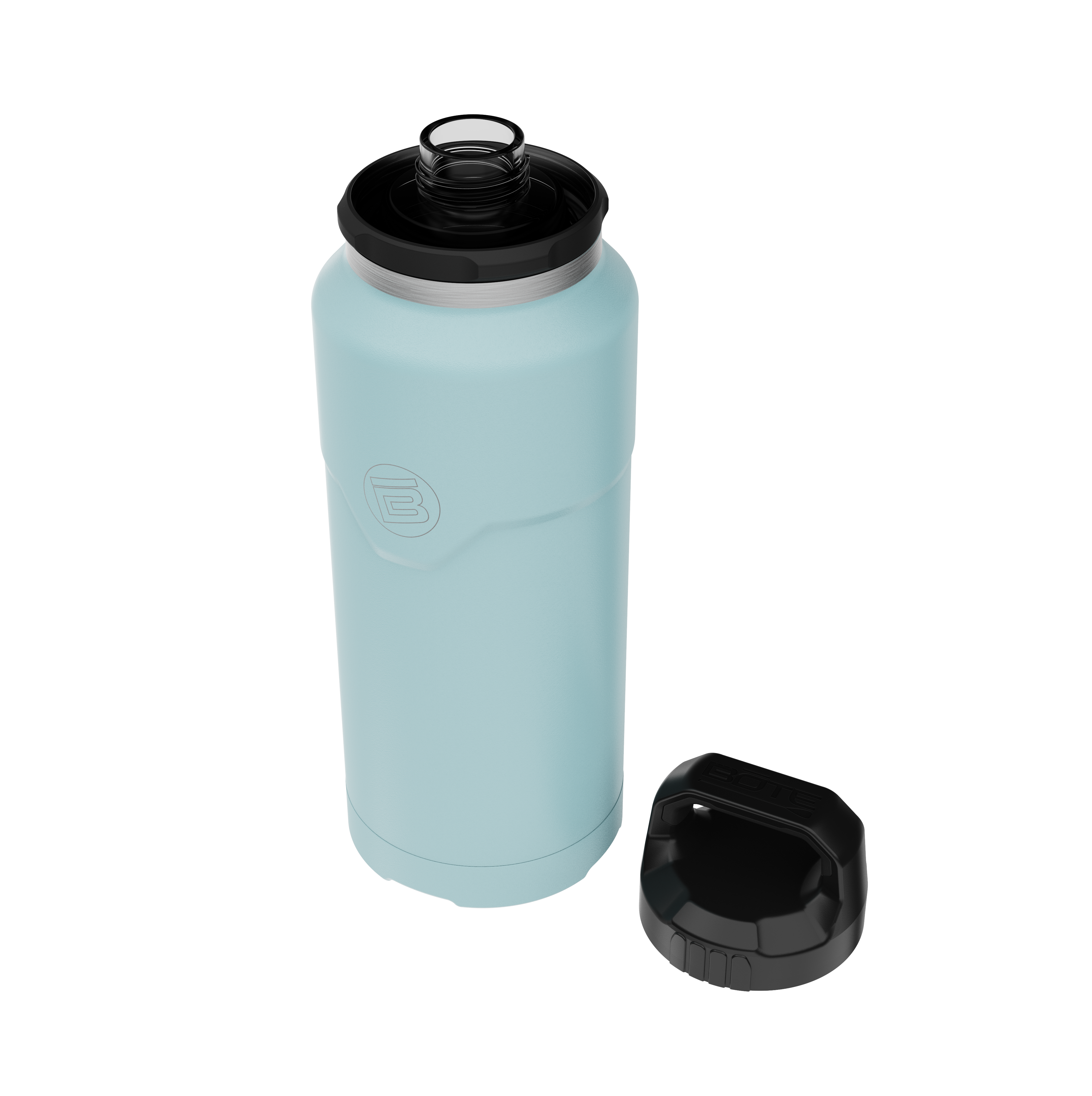 A detailed image of the MAGNEBottle 36oz with Cap Steel Blue, showing its design and key features.