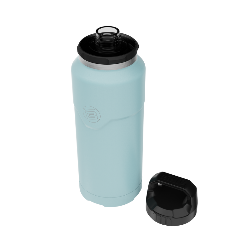 A detailed image of the MAGNEBottle 36oz with Cap Steel Blue, showing its design and key features.