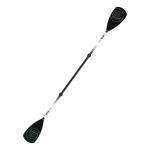 Angled view of the Kayak Configuration of the 4-Piece Hybrid Adjustable Aluminum Paddle Black