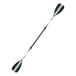 Angled view of the Kayak Configuration of the 4-Piece Hybrid Adjustable Fiberglass Paddle Black
