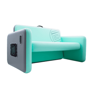 Angled view of the Aero Couch with stretch pocket and MOLLE loops on the side with cup holder receiver