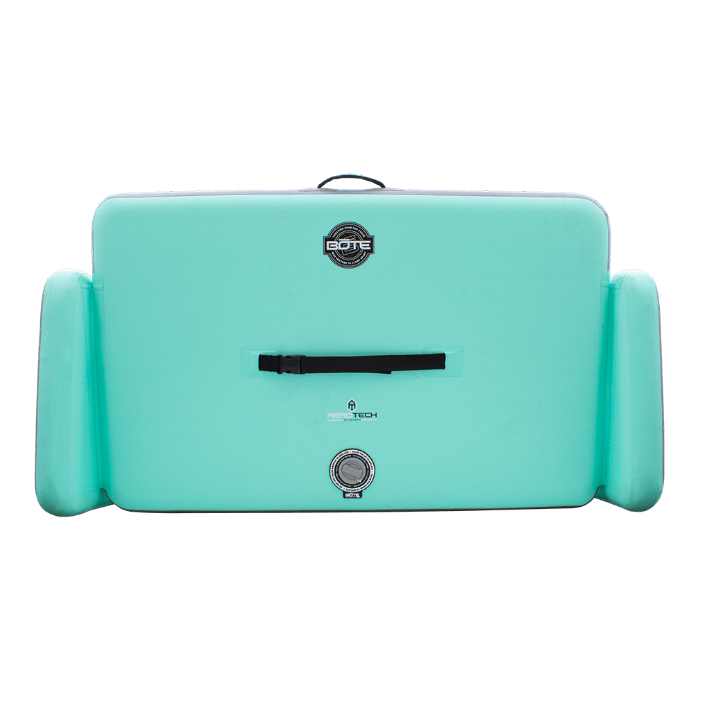 Back of the Aero Couch with BOTE logo and clasp for securing when folded