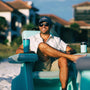 A guy sitting in an AeroRondak chair