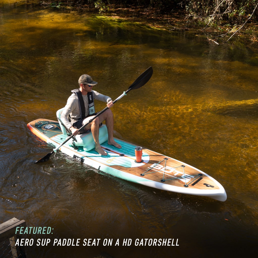 Aero SUP Paddle Seat on a HD Gatorshell Paddle Board