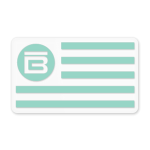 Rectangular seafoam BOTE Nation flag decal with stripes and circular B logo on the left.