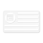 Rectangular white BOTE Nation flag decal with stripes and circular B logo on the left.