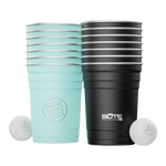 Picture of two sets of BOTE Pong Classic cups and balls