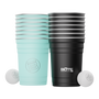 Picture of two sets of BOTE Pong Classic cups and balls